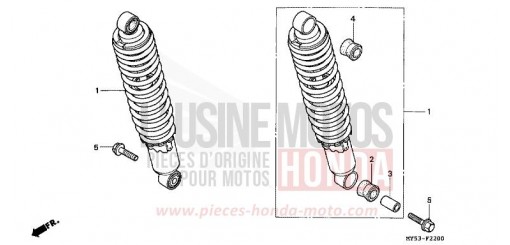 REAR CUSHION CB500R de 1994